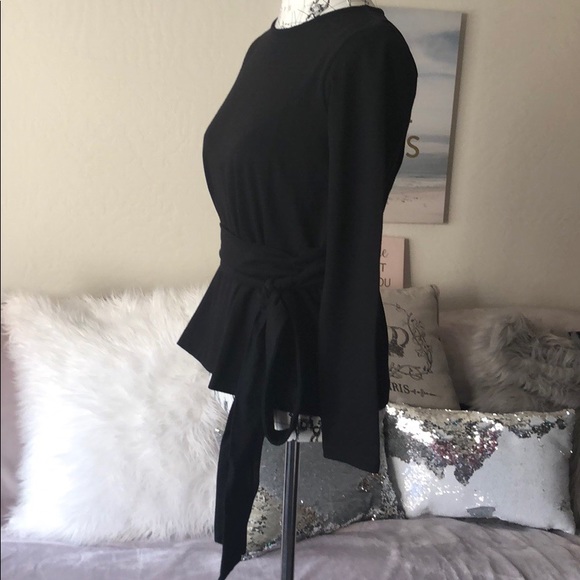 J. Crew Belted Cross Top w/Open Slit Back, NWT - Picture 7 of 7